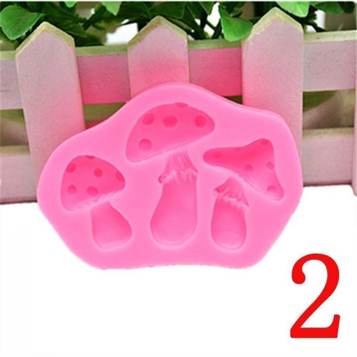 Genenic Silicone Chocolate Sugarcraft Cake Decorating Mold Mould Mushroom & Grass Shape