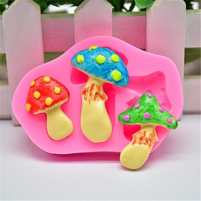 Genenic Silicone Chocolate Sugarcraft Cake Decorating Mold Mould Mushroom & Grass Shape N2
