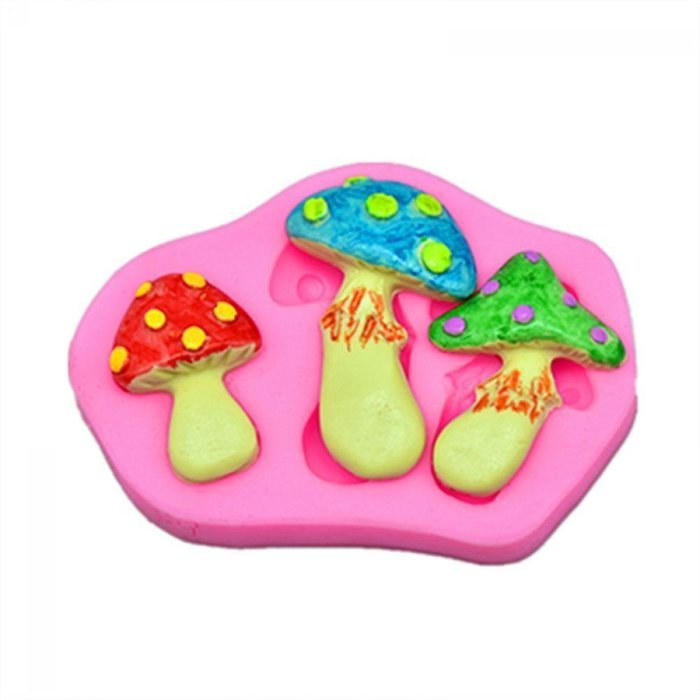 Genenic Silicone Chocolate Sugarcraft Cake Decorating Mold Mould Mushroom & Grass Shape N6