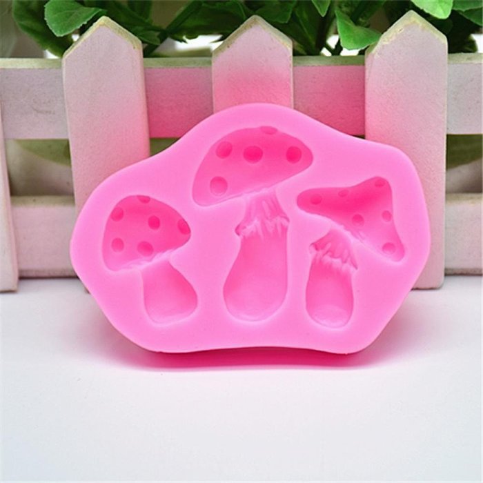 Genenic Silicone Chocolate Sugarcraft Cake Decorating Mold Mould Mushroom & Grass Shape N9