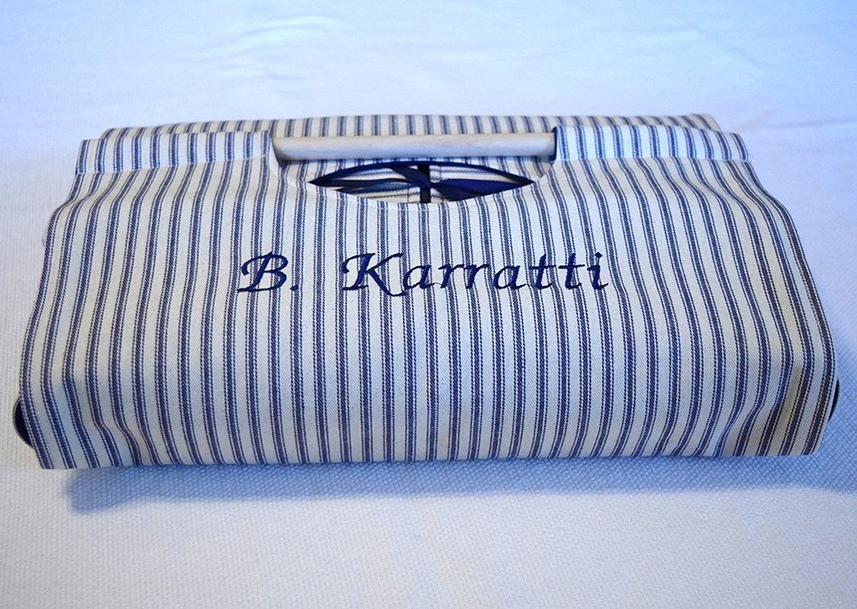 Navy Stripe 9x13 Casserole Carrier, Can be Personalized, Free Shipping - Nautical Kitchen Cooking Gift, Made in... N2