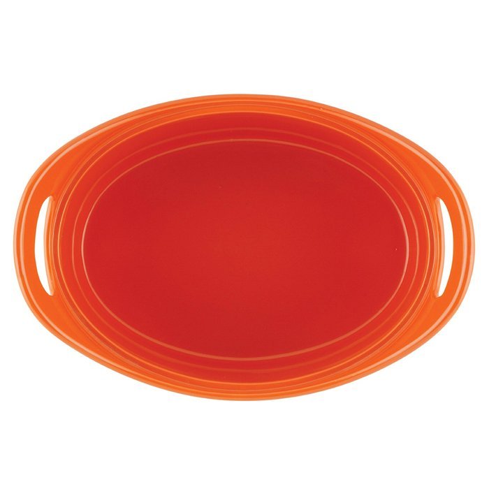 Rachael Ray Stoneware 18-Ounce Mini Oval Casserole, Orange N2