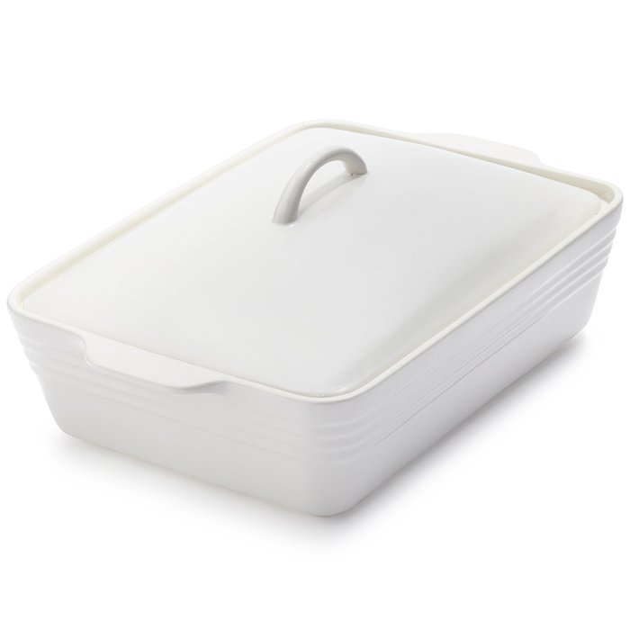 Sur La Table White Oven-to-Table Casserole with Lid M96 WINE , 4 qt.