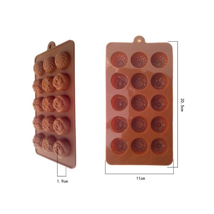 Silicone Cake Mold 4 Different Flowers Chocolate Baking Tools Bakeware Cupcake N2