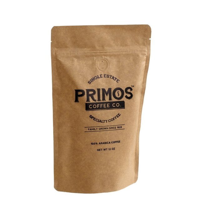 Single Origin Specialty Coffee, Dark Roast, Finely Ground for Espresso, Primos Coffee Co, 12 Oz.