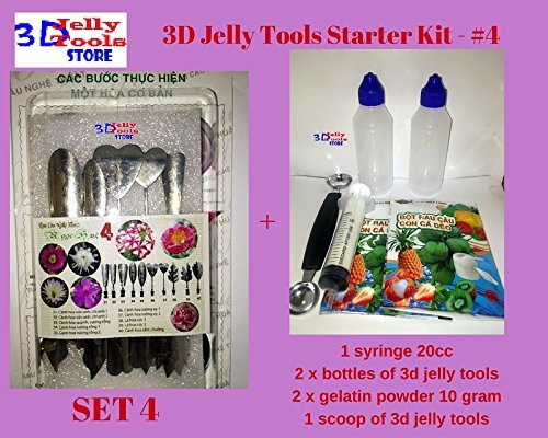 3D Jelly Tools Starter Kit - Type 4 - 3D Gelatin Art Tools - 10 pcs/set