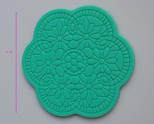 Durable Rectangle Lace Silicone Baking Tool Cake DIY Decoration Mold N2
