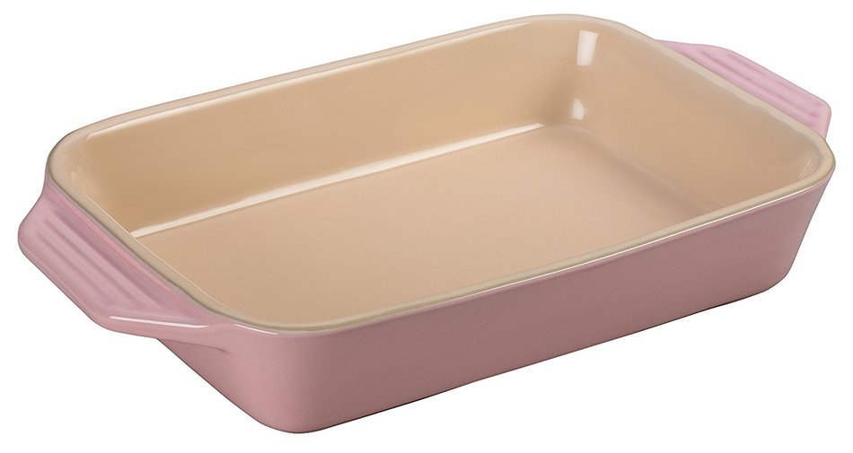 Le Creuset of America Stoneware Rectangular Dish, 10.5 by 7-Inch, Hibiscus