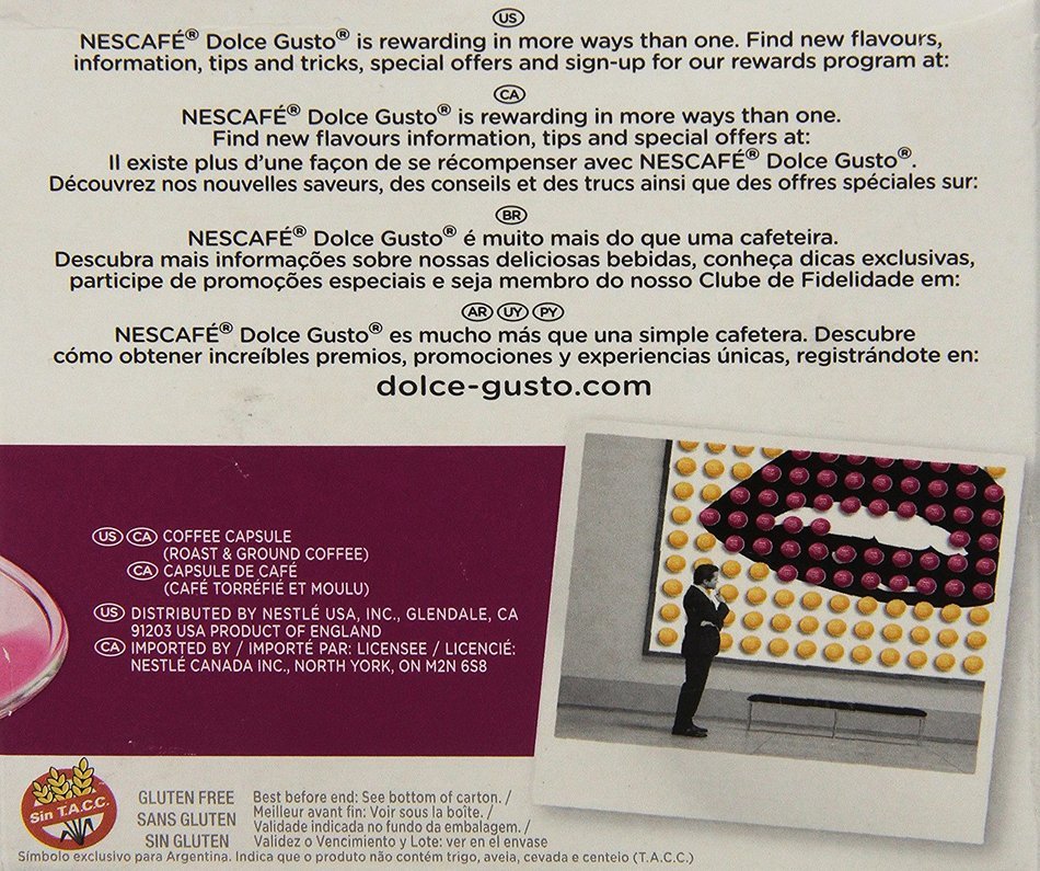 Nescafe Dolce Gusto for Nescafe Dolce Gusto Brewers, Espresso, 16 Count N4