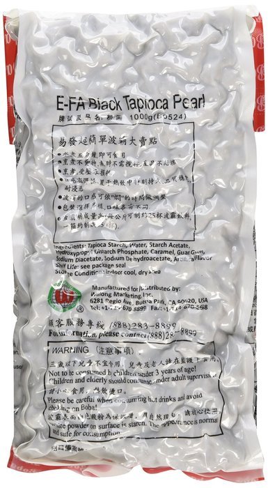 1 X BLACK BUBBLE TEA BOBA TAPIOCA PEARL 2.2LB N2