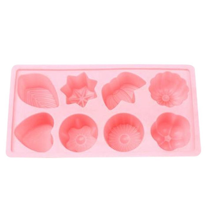 Aimeart Bakeware Silicone Heatproof 8 Flower Cavity Cake Chocolate Pudding Mold