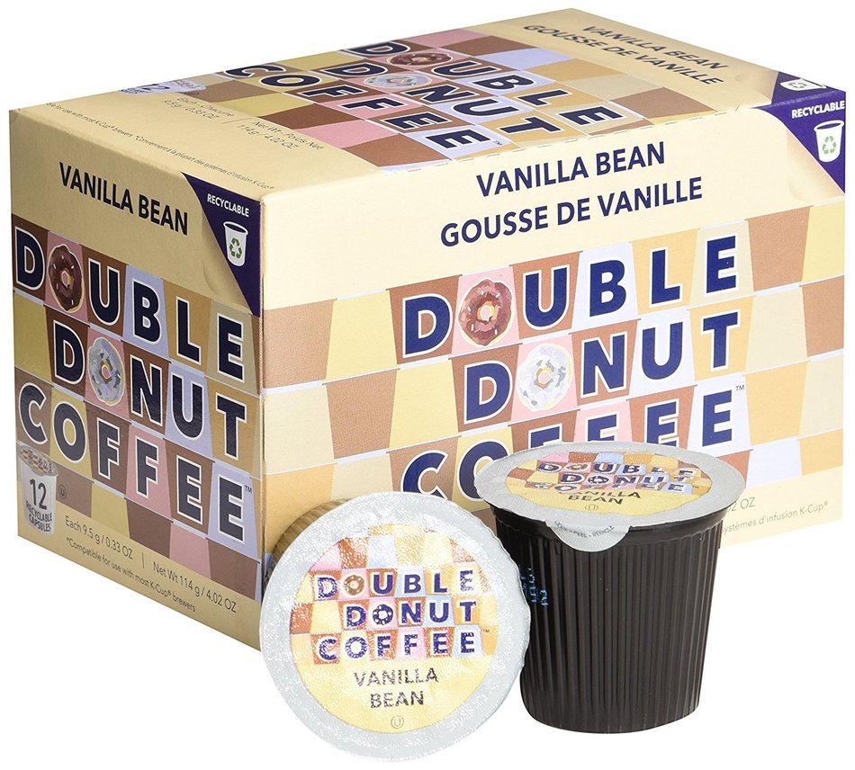 Double Donut&nbsp;Vanilla Bean&nbsp;Flavored Coffee, in Recyclable Single Serve Cups for Keurig K-Cup Brewers, 24 Count N2