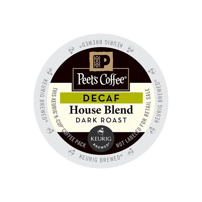 Peet's Coffee & Tea Coffee Decaf House Blend K-Cup Portion Pack for Keurig K-Cup Brewers, 88 Count