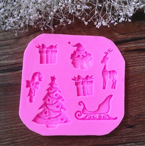 Design 291 Christmas Theme Silicone 3D Fondant Cake Mold ,Cake Decoration Tool,Food Grade Material