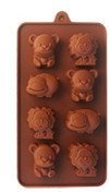 Roto - Silicone Lion,cow&bear Chocolate Molds Jelly Ice Molds Candy Cake Mould Bakeware