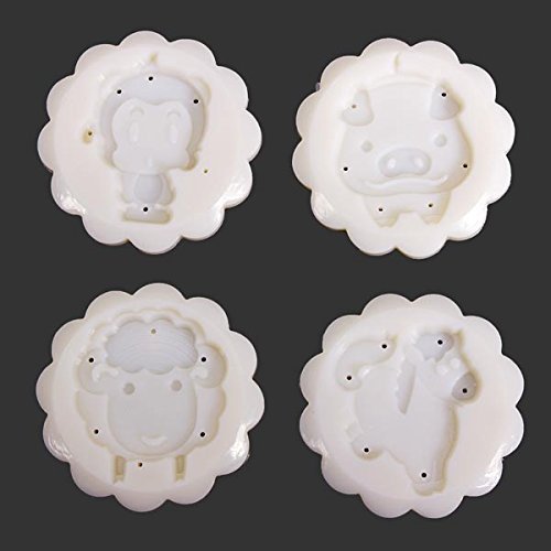 12 Zodiac Moon Cake Mold Hand Pressure Mould Baking Utensils N4