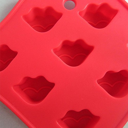 Lariy 8 Holes Creative Kitchen DIY Lips Jelly Chocolates Cakes Mold Silicone Mould N4