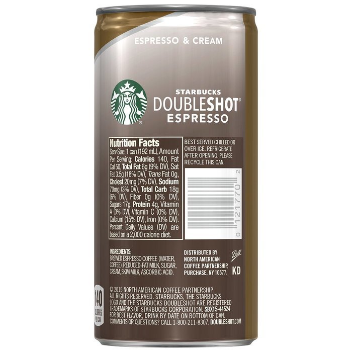 Starbucks Doubleshot, 4-Pack, 6.5 oz Cans