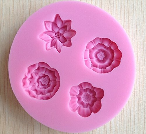HSE 1PCS flower shape Chocolate Candy Jello 3D silicone Mold Cartoon Figre/cake tools Soap Mold Sugarcraft Cake...