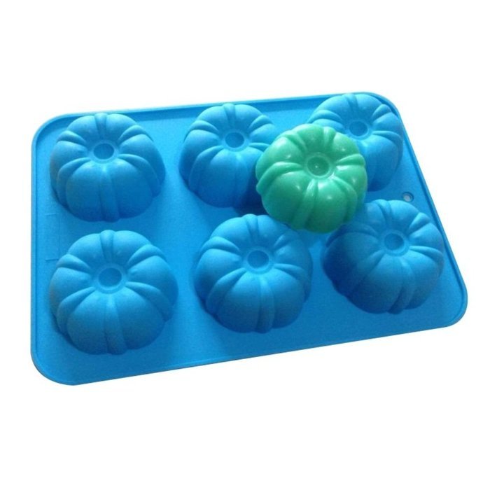 Allforhome(TM) 6 Hallowmas Thanksgiving Pumpkin Silicone Soap Molds Cupcake Baking Mold Polymer Clay Jelly Mold...