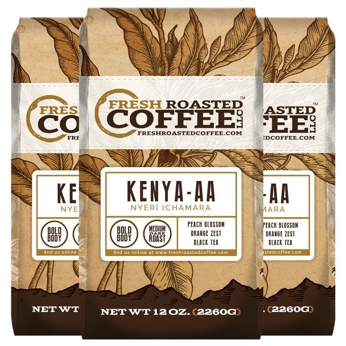 Kenya AA Nyeri Ichamara, Whole Bean, Fresh Roasted Coffee LLC. (2 lb.) N3