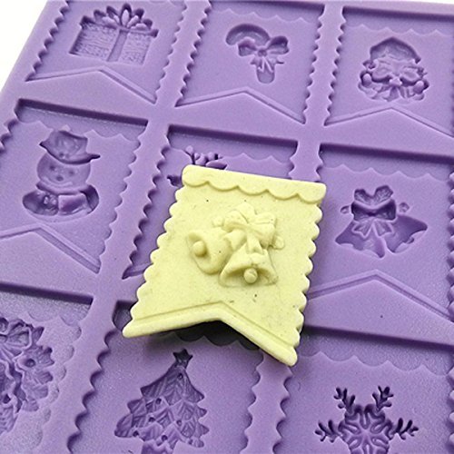 "dipshop Christmas Flag Silicone Mold Fondant Cake Cookie Mould" shopping N3