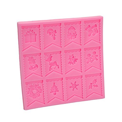 "dipshop Christmas Flag Silicone Mold Fondant Cake Cookie Mould" shopping N7