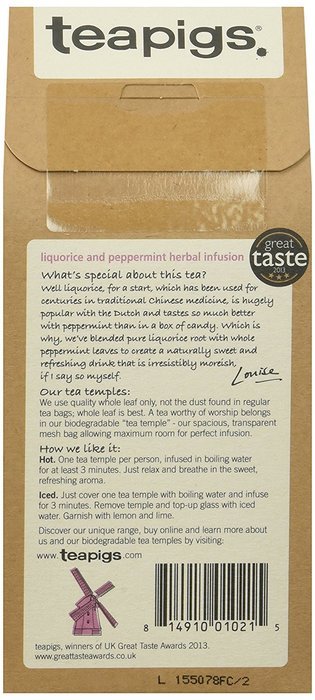 teapigs Liquorice and Peppermint Tea, 50 Count N2