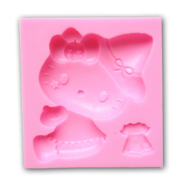 Yunko Baby Shower Cartoon Kitty Silicone Fondant Silicone Sugar Craft Molds DIY Cake Decorating