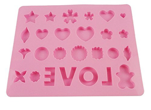26 Silicone Tray Pop Cake Stick Mould Lollipop Party Cupcake Baking Mold (Pink)