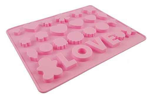 26 Silicone Tray Pop Cake Stick Mould Lollipop Party Cupcake Baking Mold (Pink) N2
