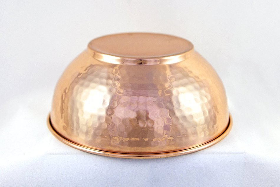 Hammered 100% Copper Mixing Bowl - Vintage Metal Mixing Bowl Copper Kitchen Bakeware - 7.5" Diameter Quart Qt... N2