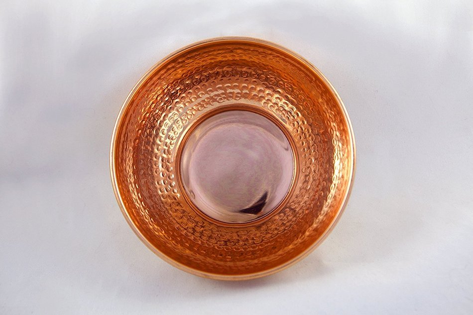 Hammered 100% Copper Mixing Bowl - Vintage Metal Mixing Bowl Copper Kitchen Bakeware - 7.5" Diameter Quart Qt... N3