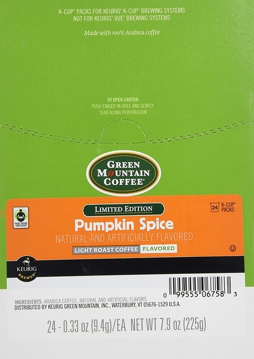 Green Mountain Coffee K-Cup for Keurig Brewers, Pumpkin Spice, 24 Count N13