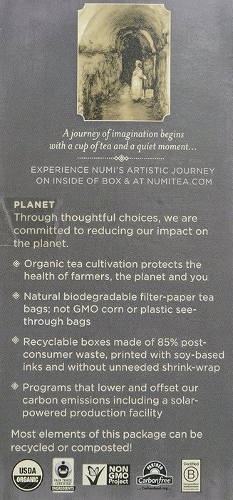 Numi Organic Tea Numi 's Collection, Assorted Full Leaf Tea and Teasan, 18 Count N4