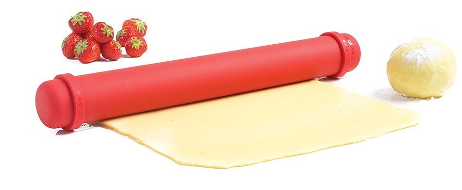 ORKA A11870 Silicone Rolling Pin, Large, Red N3