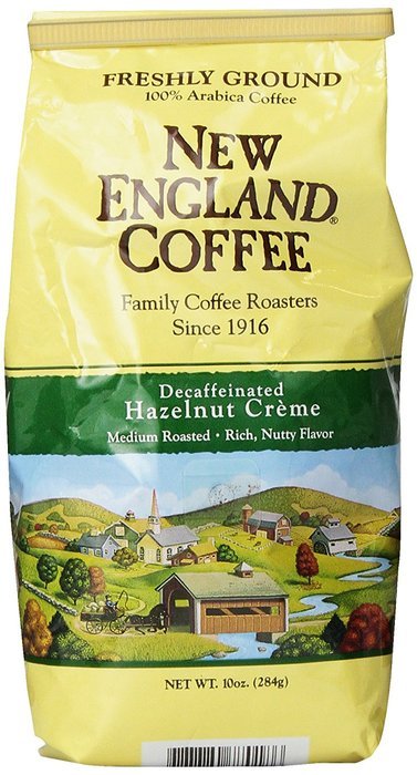 New England Coffee Hazelnut Creme, Decaffeinated, 10 Ounce