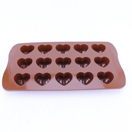 COFFLED &reg; 15 Silicone Ice Cube Chocolate Cake Jelly Tray Pan Heart Maker Mold Mould CM