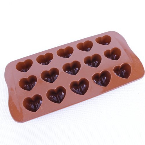 COFFLED &reg; 15 Silicone Ice Cube Chocolate Cake Jelly Tray Pan Heart Maker Mold Mould CM N2