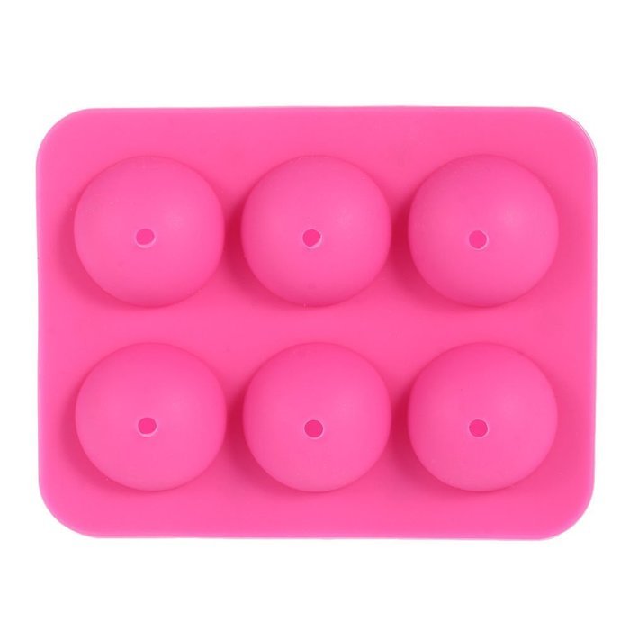 Lariy 2pcs 6-Capacity Silicone Cake Baking Mold Pink N5