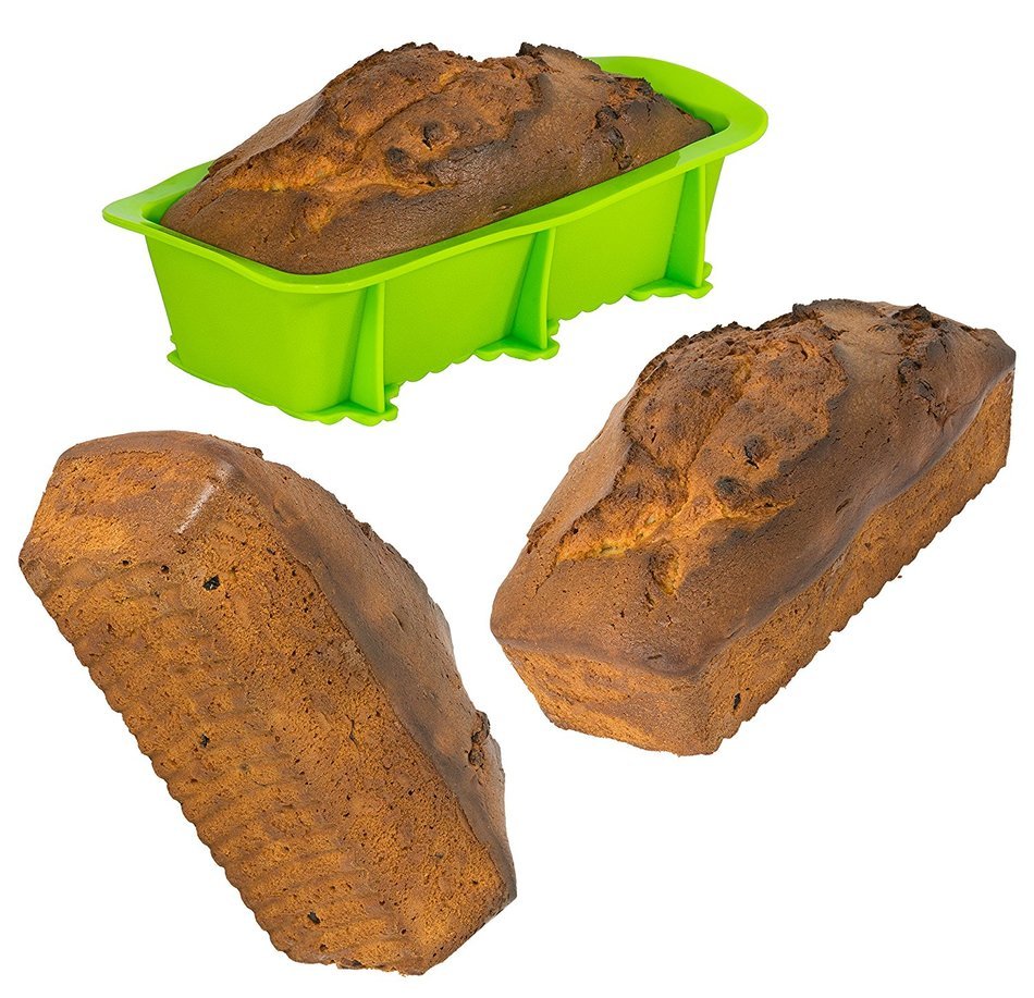Silicone Bakeware 3-Piece Set &ndash; Fluted Bundt-style Tube Cake Mold &ndash; Loaf Pan &ndash; Muffin / Cupcake Mold &ndash; Nonstick... N11