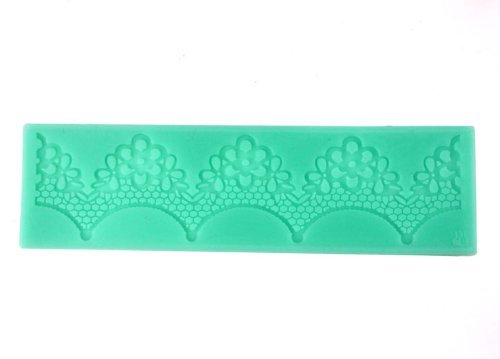 Best (TM) Fashion Green Lace Silicone Mold Cake Decoration Tool for Fondant Cake Cupcake (C) N3