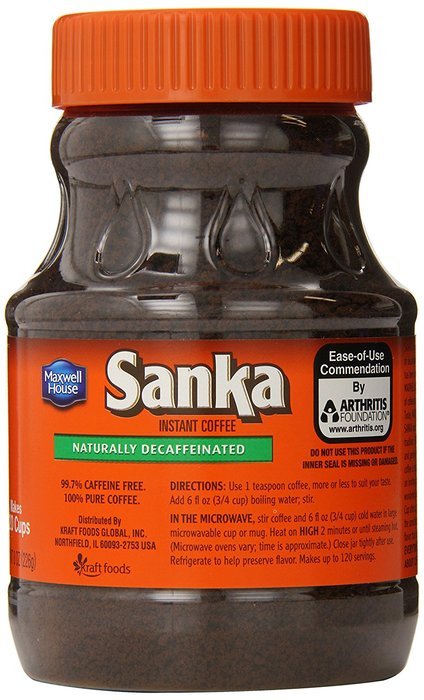 Sanka Instant, Naturally Decaffeinated, 8 oz N19