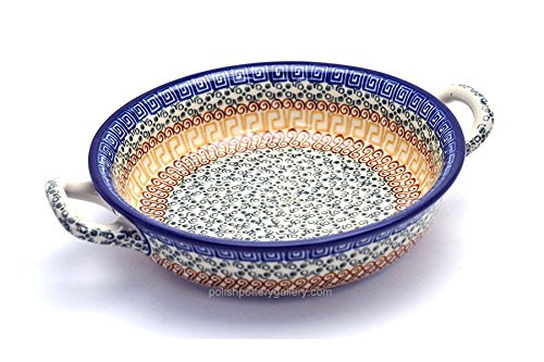 Polish Pottery Baker - Round with Handles - Medium - Autumn
