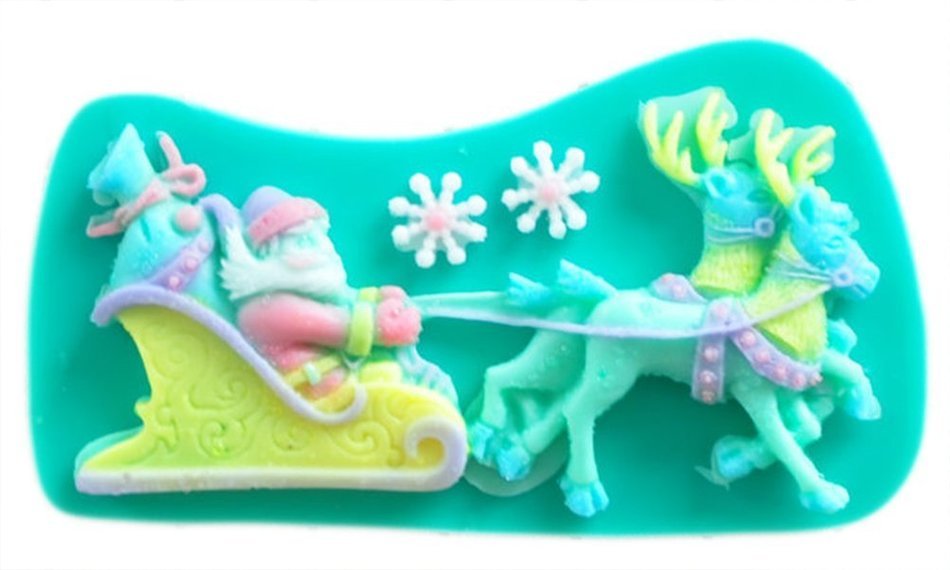 Chariot trading - Santa silicone mold,Fondant Cake Decorating Tools