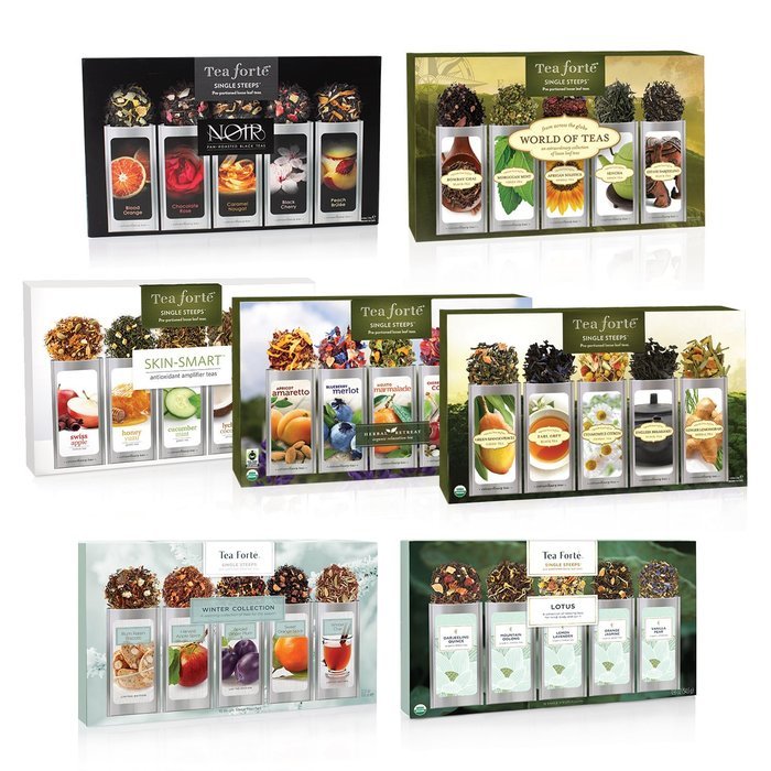 Tea Fort&eacute; SKIN-SMART Single Steeps Loose Leaf Tea Sampler, 15 Single Serve Pouches - Antioxidant Amplifier Teas N7