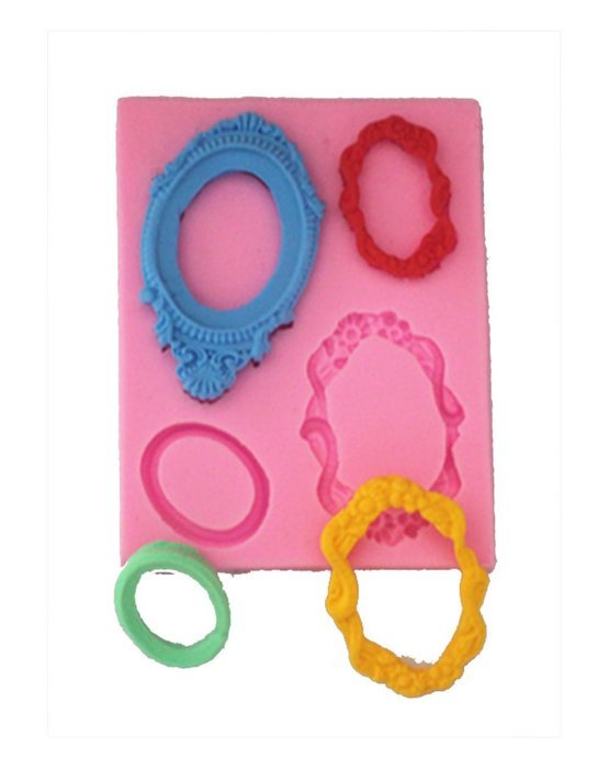 Longzang frames Art Deco Silicone Mold Sugar Craft DIY Gumpaste Cake Decorating Clay N2