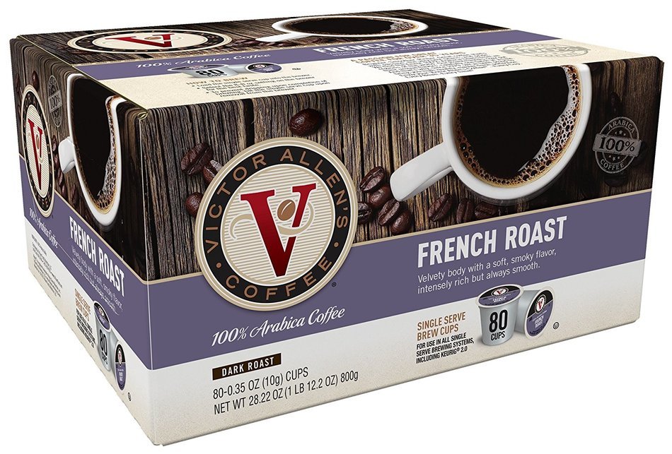 Victor Allen Coffee, Donut Shop Single Serve K-cup, 80 Count (Compatible with 2.0 Keurig Brewers) N18