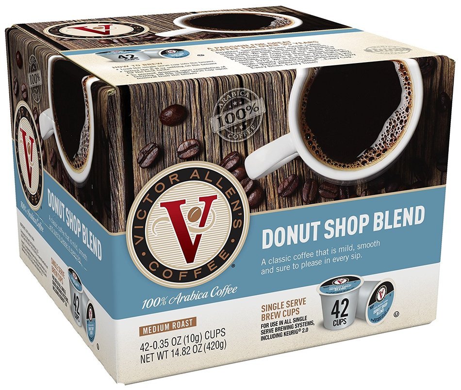 Victor Allen Coffee, Donut Shop Single Serve K-cup, 80 Count (Compatible with 2.0 Keurig Brewers) N43