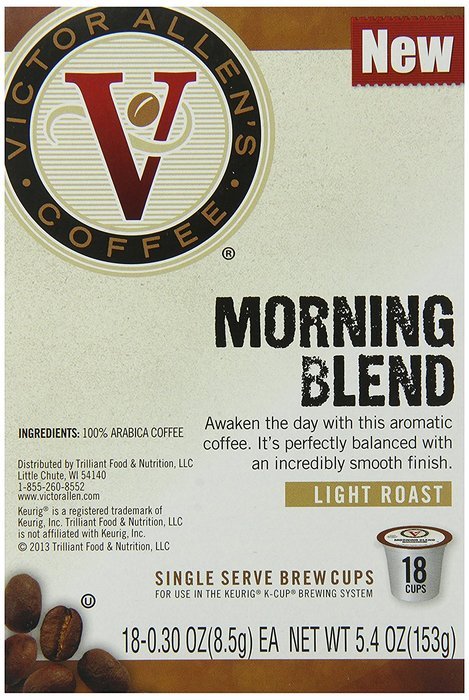 Victor Allen Coffee, Donut Shop Single Serve K-cup, 80 Count (Compatible with 2.0 Keurig Brewers) N56
